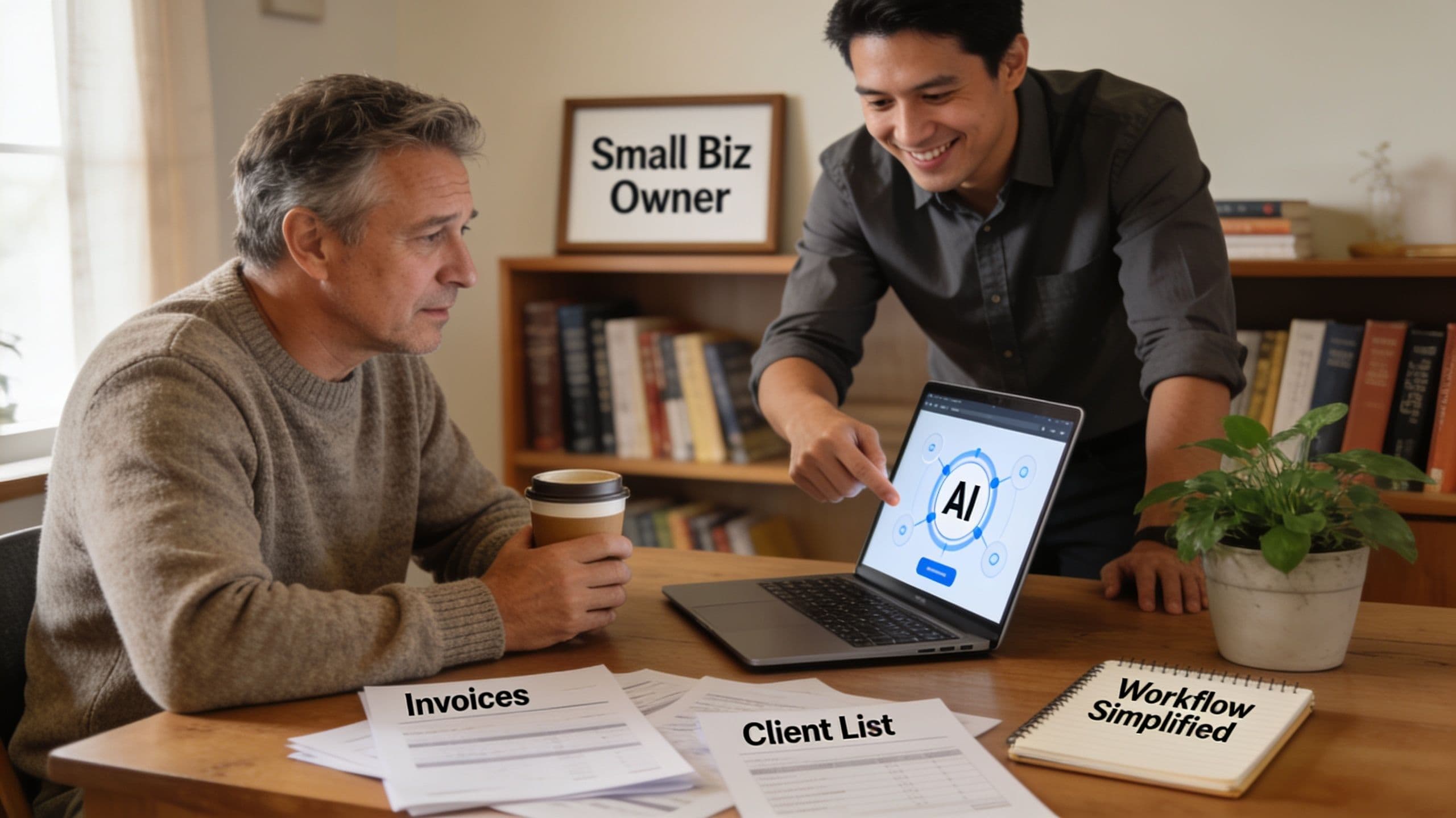 Editorial hero image for AI Automation Services for Small Business Owners Who Hate Software